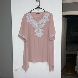 Pink handkerchief bottom top